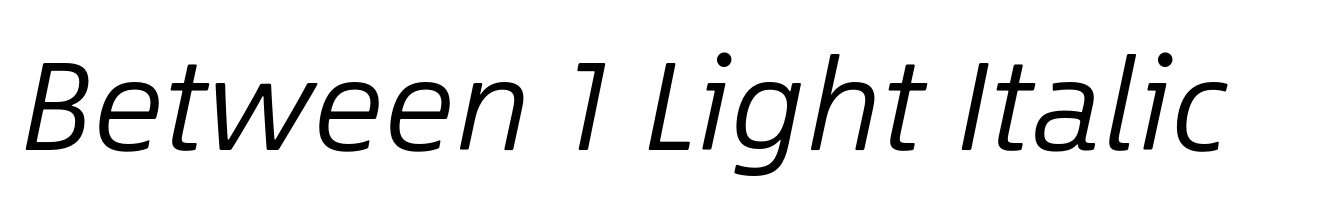 Between 1 Light Italic